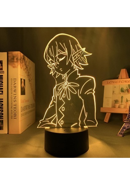 Yedi Ölümcül Günah Helbram LED Gece Lambası Yatak Odası Dekoru Gece Lambası Doğum Günü Hediyesi Anime 3D Lamba Yedi Ölümcül Günah (Yurt Dışından)
