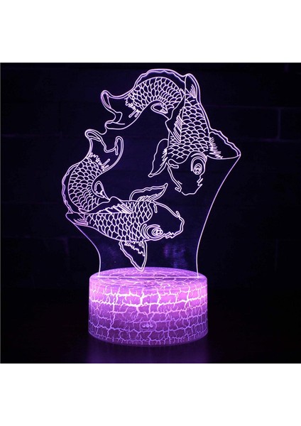 Cree Denizanası Işık 3D Illusion Balık Gece Lambası Çocuklar Çocuk Kız Hediye Odası Dekorasyon USB Uzaktan Kumanda LED Renk Değiştirme Gece Lambası LC-549 (Yurt Dışından) fırsatları