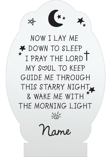 My Soul To Keep Yatma Vakti Namazı Çok Renkli LED Gece Lambası, Akrilik Tasarım Ekleme Üzerine Özel Isim Lazer Kazınmış | Temel Projeler 7 Rgb Renk | USB Güç Kablosu Içerir, 5,5x8, (Yurt Dışından) fırsatları