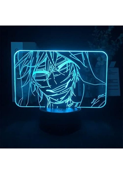 Angels Of Death Anime 3D Boy Için Gece Işığı 16 Renk Kız Odası Dekor Illusion LED Lamba USB Manga Ölüm Melekleri Şekil Uygun Çocuklar Hayranlar Yılbaşı Hediyeleri (Yurt Dışından)