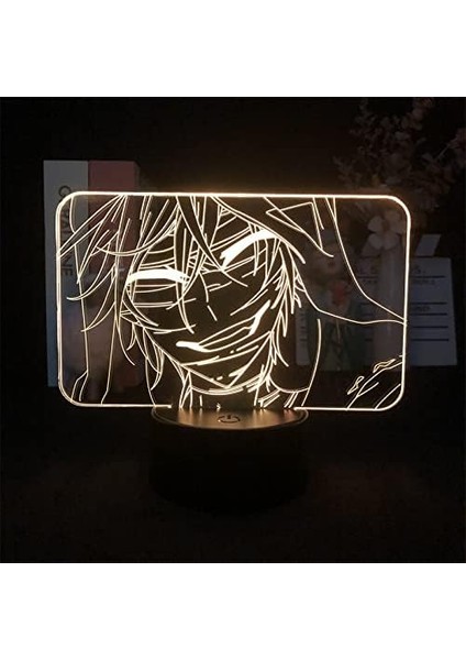 Angels Of Death Anime 3D Boy Için Gece Işığı 16 Renk Kız Odası Dekor Illusion LED Lamba USB Manga Ölüm Melekleri Şekil Uygun Çocuklar Hayranlar Yılbaşı Hediyeleri (Yurt Dışından) fırsatları