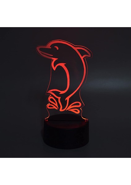 3D Gece Lambası Dokunmatik Kontrol 7 Renk Benzersiz 3D Yunus Şekli USB Şarj Edilebilir Pille Çalışan Gece Lambası Enerji Tasarrufu (Yurt Dışından) fiyatları