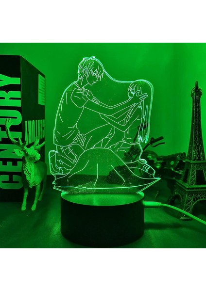 LED Gece Lambası Meyve Sepeti Yatak Odası Dekoru Için Hediye Renkli Gece Lambası Anime 3D Lamba Meyve Sepeti (Yurt Dışından)
