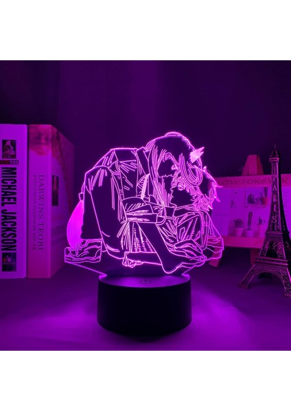 Anime LED Gece Lambası Testere Adam Denji ve Güç Çocuklar Için Yatak Odası Dekorasyon Doğum Günü Hediyesi Başucu Akrilik 3D Lamba Manga (Yurt Dışından) fiyatları