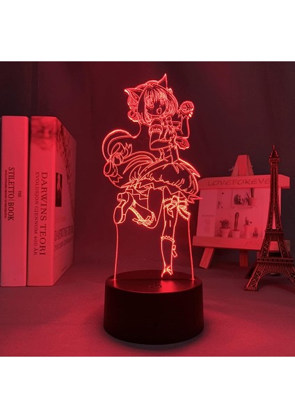 LED Işık Anime Tokyo Mew Mew Yeni Çocuklar Için Yatak Odası Dekorasyon Gece Lambası Çocuk Doğum Günü Hediyesi Odası Dekor 3D Lamba Manga (Yurt Dışından)