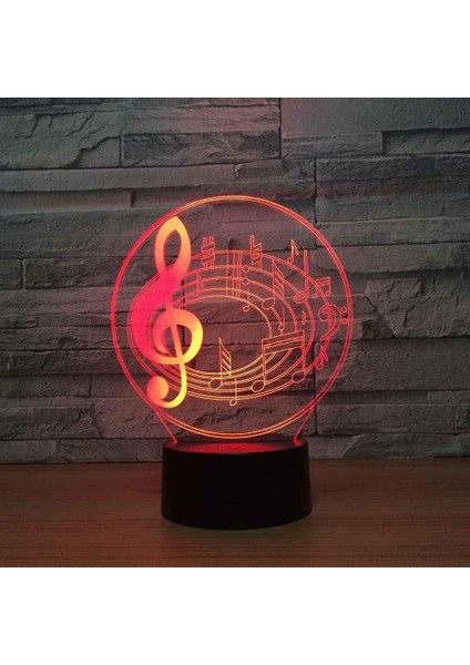 3D Optik Illüzyon Lambası Müzik 16 Renk Yanıp Sönen USB Powered Dokunmatik Anahtarı Yatak Odası Çocuklar Için LED Gece Lambaları Doğum Günü Hediyeleri Noel (Yurt Dışından)