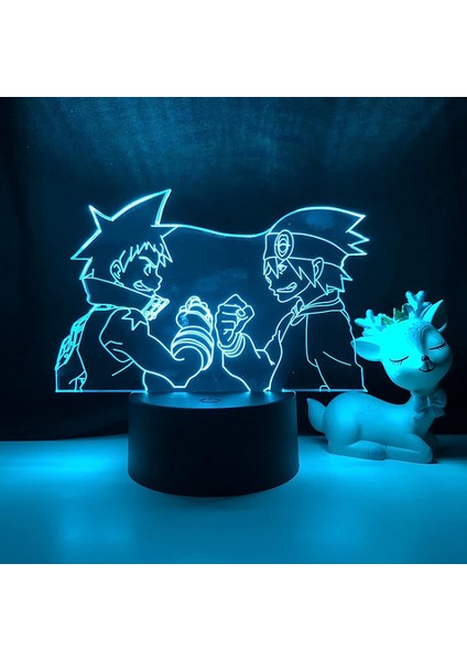 Guilty Crown 3D LED Lamba Yatak Odası Için Dekoratif Gece Lambası Doğum Günü Hediyesi Odası Masa LED Işık Anime Guilty Crown (Yurt Dışından)