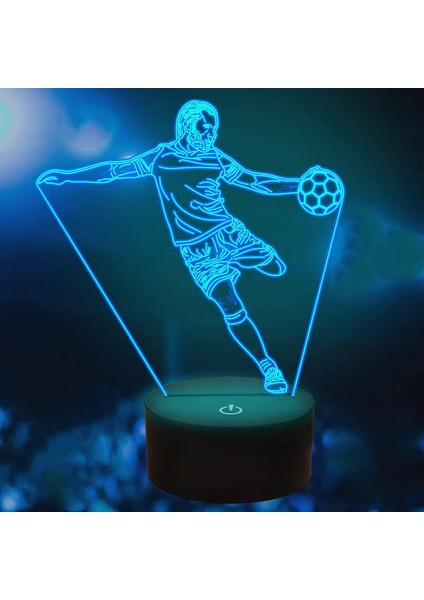 3D Futbol Futbol Gece Lambası LED Lamba Illusion 7 Renk Değiştirme Dokunmatik Anahtarı Masa Masa Dekorasyon Lambaları Doğum Günü Hediyesi Akrilik Taban USB Kablosu Oyuncak (Yurt Dışından) fiyatları