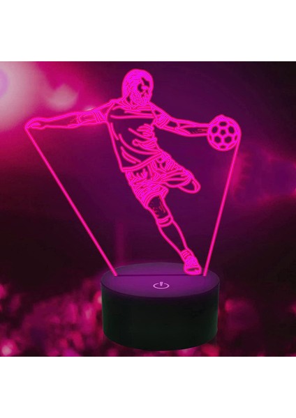 3D Futbol Futbol Gece Lambası LED Lamba Illusion 7 Renk Değiştirme Dokunmatik Anahtarı Masa Masa Dekorasyon Lambaları Doğum Günü Hediyesi Akrilik Taban USB Kablosu Oyuncak (Yurt Dışından) modelleri