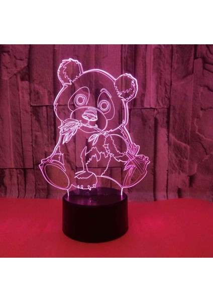 3D LED Gece Işığı Orman Hayvanı Panda Dokunmatik Anahtarlı Uzaktan Kumandalı 16 Renk Değişimi Çocuk Lambası Masa Lambası Erkek Yatak Odası Dekoru Için Ev Tatil Çocuk Oyuncakları Do (Yurt Dışından)