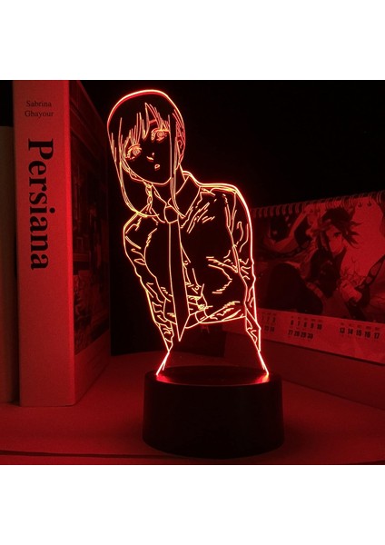 Testere Adam Anime 3D Gece Lambası Boy Için 16 Renkler Kız Odası Dekor Illusion LED Lamba USB Manga Pochita Şekil Uygun Çocuklar Fanlar Noel Hediyeleri (Yurt Dışından) modelleri