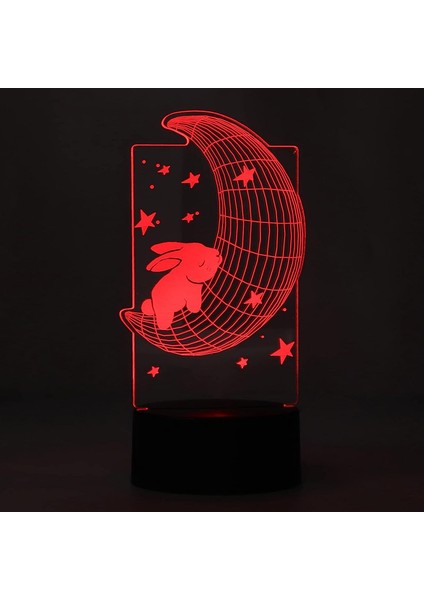 LED Gece Lambası, Yatak Odası Için Ofis Için 7 Renkli 3D Işık Ay (Yurt Dışından) modelleri