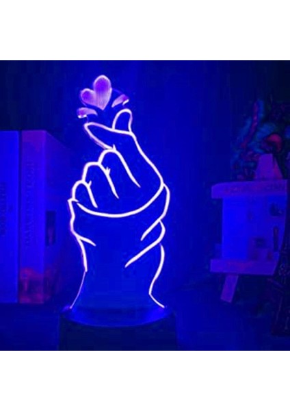 3D Parmak Aşk Kalp Gece Lambası Dekor Masa Danışma Optik Illüzyon Lambaları 7 Renk Değiştiren Işıklar LED Masa Lambası Noel Ev Aşk Doğum Günü Çocuk Çocuk Dekor Oyuncak Hediye (Yurt Dışından) fiyatları