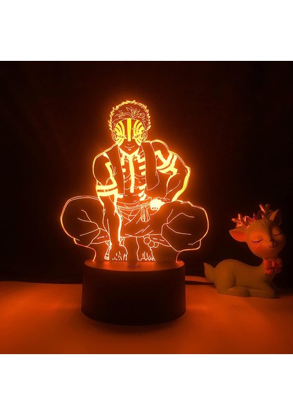 LED Işık Anime Demon Slayer Çocuk Odası Dekorasyon Gece Lambası Doğum Günü Hediyesi Odası Dekor 3D Lamba Manga Için (Yurt Dışından)