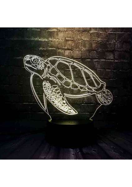 Çocuklar Için 3D Gece Lambası, 3D Hayvan Kaplumbağa Illusion Gece Lambası, Zamanlama Uzaktan Kumandalı Dekor Lambası Yeni Yıl Tatili Çocuklar Için Noel Doğum Günü Hediyeleri Çocuk (Yurt Dışından)