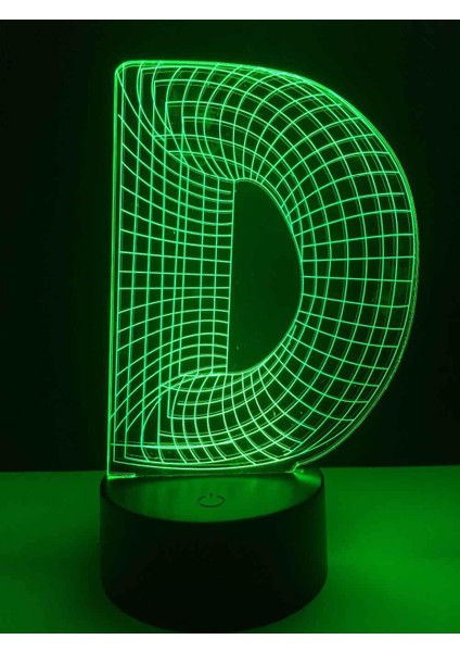 Lamba 3D LED Harf D Gece Lambası, Komidin 16 Renk Değiştirme Atmosfer Lambası Çocuklar Için USB Kablosu ile Yatak Odası Dekorasyonu Noel Doğum Günü Hediyesi (Yurt Dışından) indirimleri