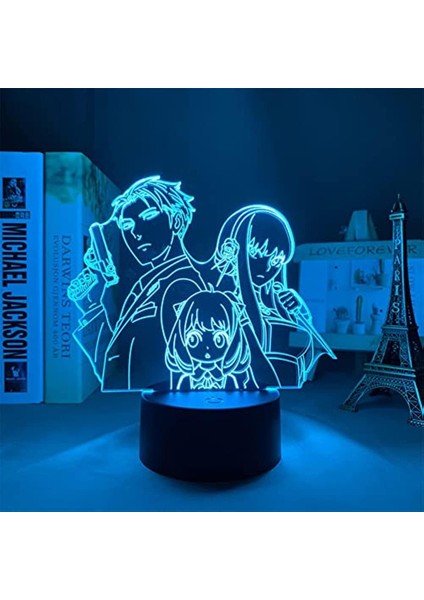 Anime Casus x Aile Figürü 3D Illusion Lamba LED Gece Lambası Çocuklar Yatak Odası Dekor USB Başucu Lambası Erkek Kız Doğum Günü Hediyesi Manga Spy x Aile Işıkları (Yurt Dışından) fırsatları