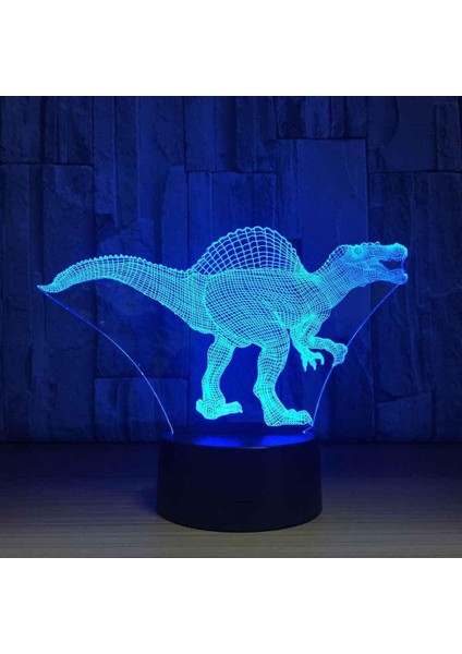 Çocuklar Için 3D Gece Lambası, 3D Hayvan Dinozor Illusion Gece Lambası, Zamanlama Uzaktan Kumandalı Dekor Lambası Yeni Yıl Tatili Çocuklar Için Noel Doğum Günü Hediyeleri Çocuk Gen (Yurt Dışından)
