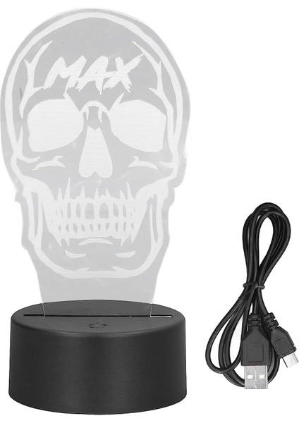 Kafatası 3D Işık 7 Renkli Dokunmatik Değişen LED Gece Lambası USB Powered Yanında Lamba Doğum Günü Noel Hediyesi Için Masa Dekorasyon Erkek Kız Odası (Yurt Dışından)