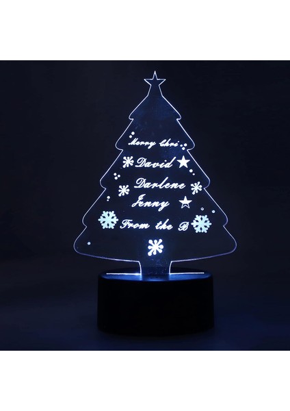 3D Gece Lambası 7 Renk Dokunmatik Kontrol 3D Ağaç Lambası USB Şarj, Akülü Gece Lambası Çocuklar Için Serin Oda Iç Dekorasyon (Yurt Dışından)