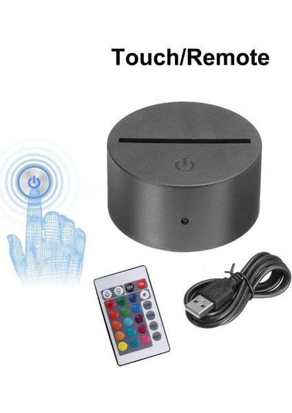 LED Gece Lambası 3D Gece Lambası Ay Lambası Akülü Stand Yıldızlı Lamba Yatak Odası Dekoru Gece Işıkları Çocuklara Hediye Ay Işığı (Siyah Taban 16 Renk Rc, Ayı-2) (Yurt Dışından) indirimleri