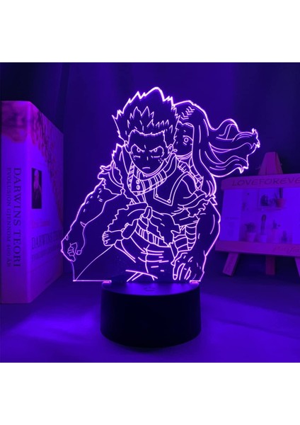 Akrilik My Hero Academia 3D Illusion Anime Lambası Izuku Midoriya Oda Dekoru Için LED Gece Lambası Rgb 16 Renkler USB Masa Lambası Erkek ve Kız Tatil Hediyesi (Yurt Dışından)