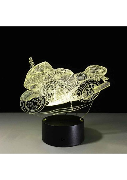 Çocuklar Için 3D Gece Lambası, 3D Yaratıcı Motosiklet Illusion Gece Lambası, Zamanlama Uzaktan Kumandalı Dekor Lambası Yeni Yıl Tatili Çocuklar Için Noel Doğum Günü Hediyeleri Çocu (Yurt Dışından) fırsatları