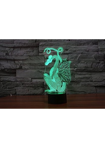 3D Kağıt Kesme Ejderha Uzaktan Kumanda 16 Renk Gece Işıkları Illusion Akrilik LED Masa Başucu Lambası Çocuk Yatak Odası Masa Dekor Çocuklar Için Doğum Günü Hediyeleri Oyuncak (Yurt Dışından) fırsatları
