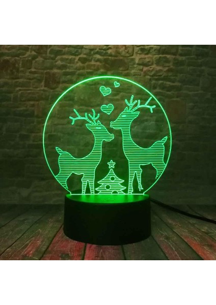 Çocuklar Için 3D Gece Lambası, 3D Fawn Illusion Gece Lambası, Zamanlama Uzaktan Kumandalı Dekor Lambası Yeni Yıl Tatili Çocuklar Için Noel Doğum Günü Hediyeleri Çocuk Genç (Yurt Dışından) fırsatları