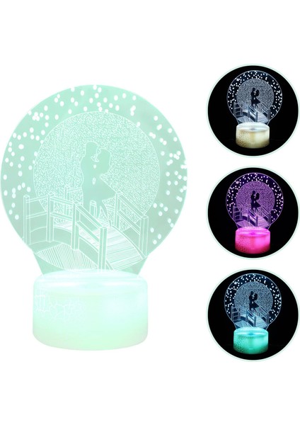 Gece Lambası Romantik 3D Lamba Başucu Lambası Ev Düğünü Için Dekoratif Işık (Yurt Dışından) fiyatları