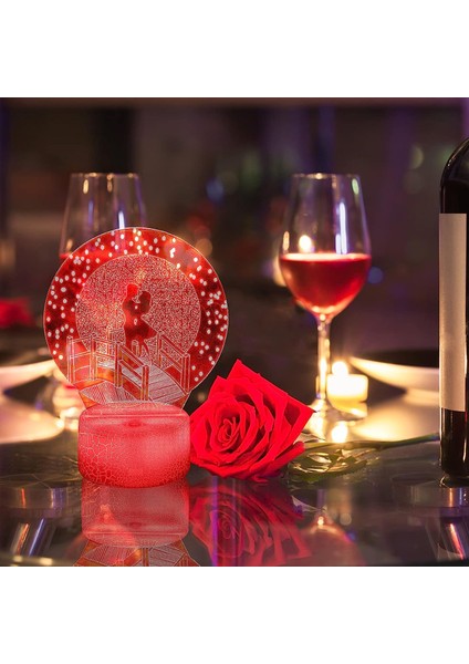 Gece Lambası Romantik 3D Lamba Başucu Lambası Ev Düğünü Için Dekoratif Işık (Yurt Dışından) modelleri