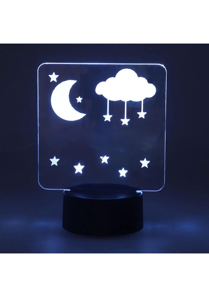 3D LED Gece Lambası, Çevre Dostu 7 Renk 5V USB 3D Masa Masa Dekoru Için Lamba (Yurt Dışından)