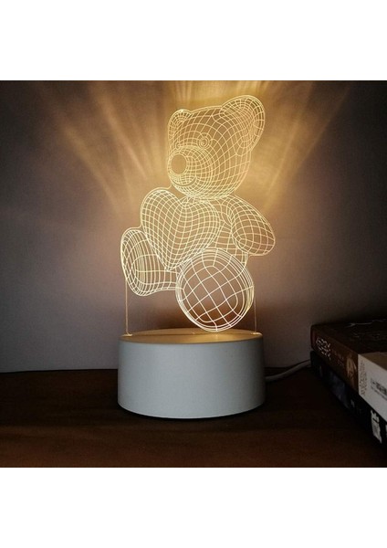 Bebek Gece Lambası 3D LED Lamba Gece Lambası Ev 3D Gece Lambası Çin Yeni Yılı Hediye Başucu 3D Görsel Gece Lambası Bebek Yatak Odası Lambası (Yurt Dışından)
