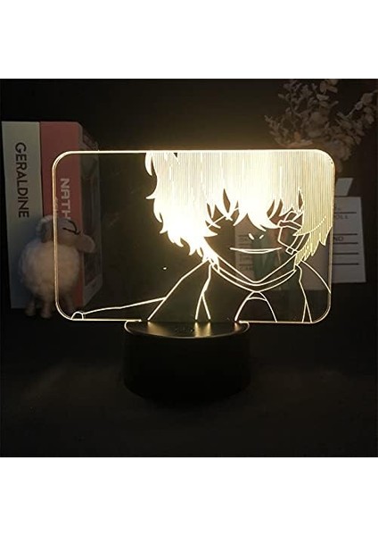 Hayranları Için Anime Bungo Sokak Köpekleri 3D Gece Lambası 16 Renkler Dekor Illusion Uzaktan Kumandalı LED Lamba, Manga Dazai Osamu Şekil Noel Hediyesi Oyuncaklar Çocuklar/erkekle (Yurt Dışından) fırsatları