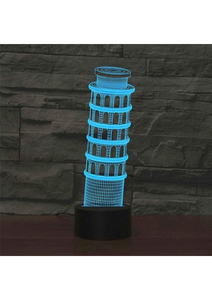 LED Gece Işığı Kulesi Heykel 3D Lamba Optik Illusiontouch Anahtarı Başucu Lambası 16 Renk Değiştirme LED Lambalar En Iyi Kız Erkek Oyuncakları Yeni Yıl Doğum Günü Için Hediyeler (Yurt Dışından) fırsatları
