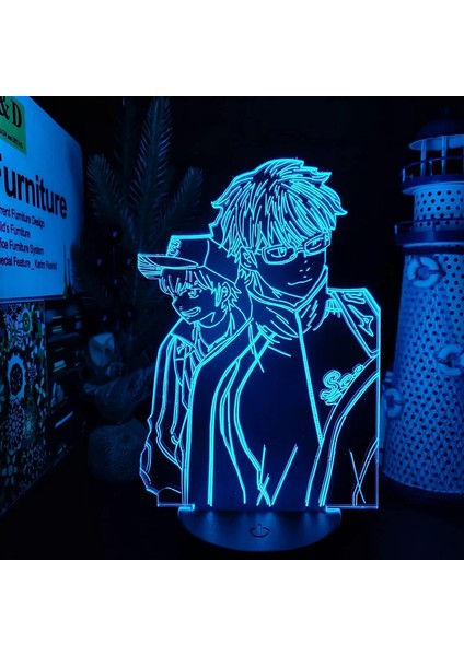 Elmas Miyuki, Kazuya Anime 3D Lamba Renkli Aksiyon Figürü Çocuklar Yatak Odası Dekor Gece Lambası Manga Hediyeler Anime Illusion Lamba Pxjd (Yurt Dışından)