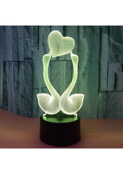 Çocuklar Için LED Gece Lambası, 3D Illüzyon Lambası Karikatür Kuğu Şekli Kısılabilir LED Gece Lambası Başucu Lambası 16 Renk Değiştiren, Uzaktan Kumandalı, Çocuklar Için Kız Erkek (Yurt Dışından)