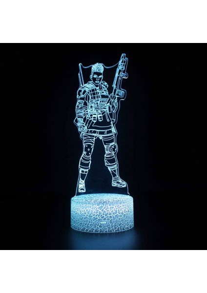 Bebek Gece Lambası Yatak Odası Başucu 3D Gece Lambası LED Masaüstü 3D Gece Lambası Ev 3D Gece Lambası Noel Günü Işığı 3D Yatak Odası Dekoru Illusion Lambası Bebek Odası Lambası (Yurt Dışından)