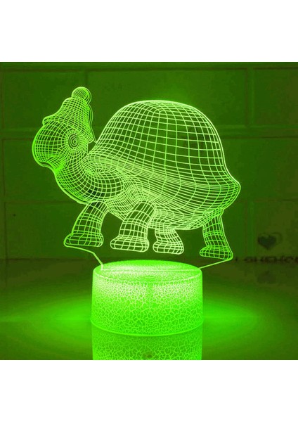 3D Kaplumbağa Gece Işığı Lambası Illusion 7 Renk Değiştirme Dokunmatik Anahtarı Masa Masa Dekorasyon Lambaları Akrilik Düz Abs Taban USB Kablosu Oyuncak ile Hediye (Yurt Dışından) modelleri