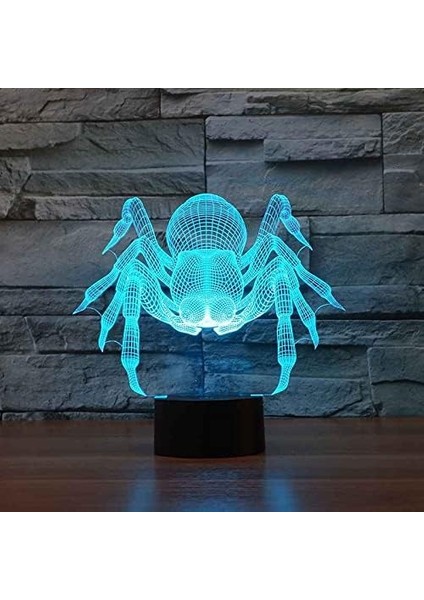 Çocuklar Için 3D Gece Lambası, 3D Karikatür Örümcek Illusion Gece Lambası, Zamanlama Uzaktan Kumandalı Dekor Lambası Yeni Yıl Tatili Çocuklar Için Noel Doğum Günü Hediyeleri Çocuk (Yurt Dışından)