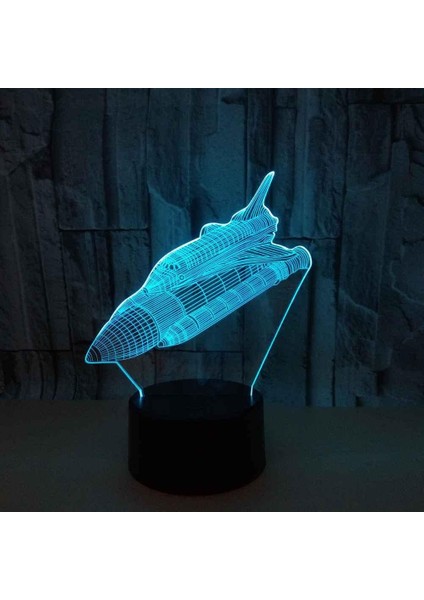 Çocuklar Gece Lambası, 3D Lamba Uzaktan Kumanda ile 16 Renk Değişimi, Kızlar Için Hediyeler Roket Oyuncak, Noel Doğum Günü Dekorasyonu (Yurt Dışından)