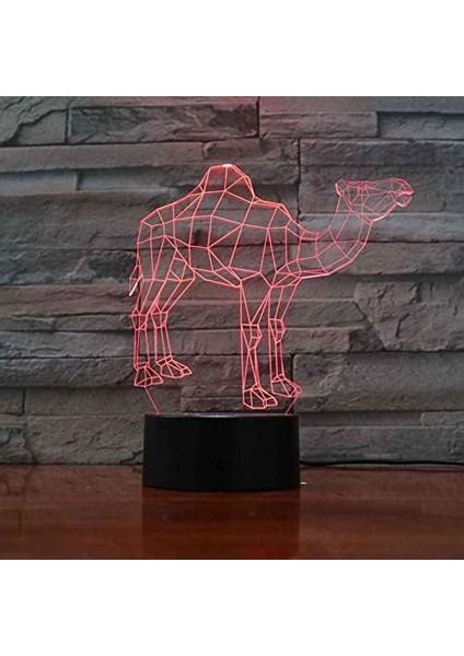 Çocuklar Gece Lambası, 3D Lamba Uzaktan Kumanda ile 16 Renk Değişimi, Kızlar Için Hediyeler Hayvan Deve Oyuncak, Noel Doğum Günü Dekorasyonu (Yurt Dışından)