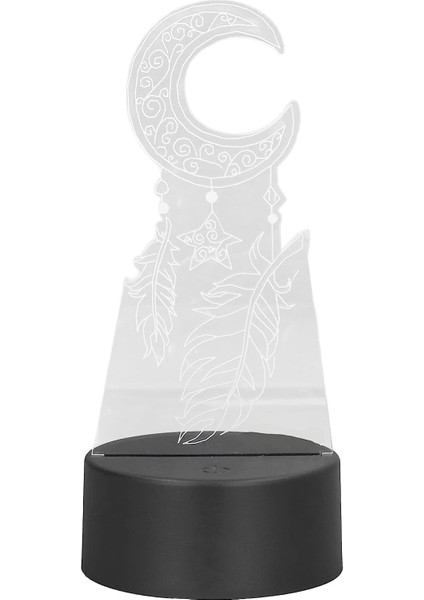 LED Gece Lambası, 7 Renk Çevre Dostu Dokunmatik Anahtar Akrilik 3D Işık USB Powered For Yatak Odası Için Festival Için (Yurt Dışından)
