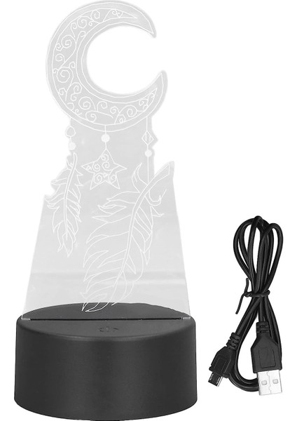 LED Gece Lambası, 7 Renk Çevre Dostu Dokunmatik Anahtar Akrilik 3D Işık USB Powered For Yatak Odası Için Festival Için (Yurt Dışından) fırsatları