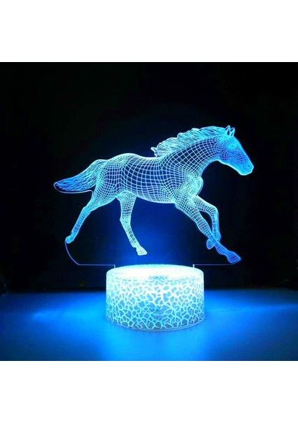3D At Gece Işığı Masa Danışma Optik Illusion Lambaları 7 Renk Değiştirme Işıkları LED Masa Lambası Noel Ev Aşk Doğum Günü Çocuk Çocuk Dekor Oyuncak Hediye (Yurt Dışından)