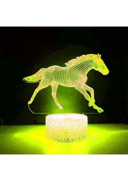 3D At Gece Işığı Masa Danışma Optik Illusion Lambaları 7 Renk Değiştirme Işıkları LED Masa Lambası Noel Ev Aşk Doğum Günü Çocuk Çocuk Dekor Oyuncak Hediye (Yurt Dışından)