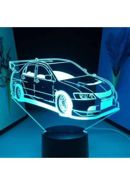 3D Araba Gece Lambası LED Dokunmatik Anahtar Dekor Masa Masası Optik Illüzyon Lambaları 7 Renk Değiştiren Işıklar LED Masa Lambası Noel Ev Aşk Doğum Günü Çocuklar Çocuklar Dekor Oy (Yurt Dışından)