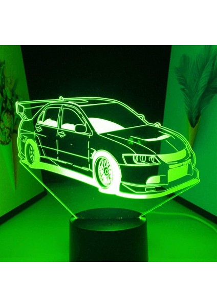 3D Araba Gece Lambası LED Dokunmatik Anahtar Dekor Masa Masası Optik Illüzyon Lambaları 7 Renk Değiştiren Işıklar LED Masa Lambası Noel Ev Aşk Doğum Günü Çocuklar Çocuklar Dekor Oy (Yurt Dışından)