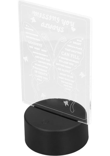 Gece Işığı Lambası, USB Şarj 7 Renk 3D Gece Lambası Akülü Dokunmatik Kontrol 3D Canlı Şekil Yatak Odası Başucu Için (Yurt Dışından)