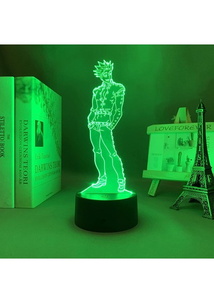Anime 3D Işık Yedi Ölümcül Günah Yasağı Yatak Odası Dekorasyonu Için LED Gece Lambası Doğum Günü Hediyesi Odası Dekor Masa Lambası Manga Ban (Yurt Dışından)